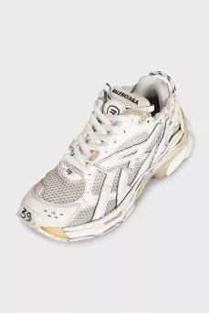 Білі широкі кросівки Runner