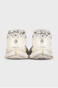Білі широкі кросівки Runner