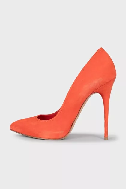 Orange suede shoes