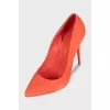 Orange suede shoes