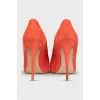 Orange suede shoes