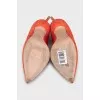 Orange suede shoes