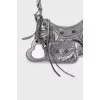Le Cagole Silver Leather Bag