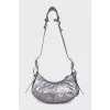 Le Cagole Silver Leather Bag