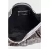 Le Cagole Silver Leather Bag