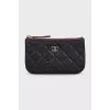Black wallet with logo