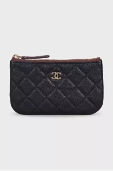 Black wallet with logo