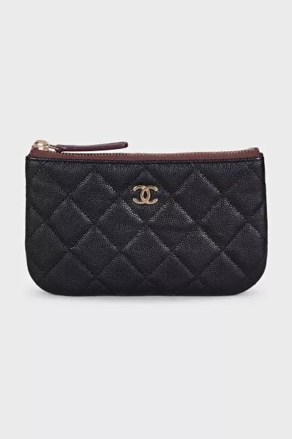 Black wallet with logo
