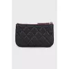 Black wallet with logo