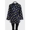 Fitted jacket with polka dot print