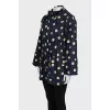 Fitted jacket with polka dot print