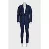 Men's wool suit with a button-down jacket