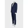 Men's wool suit with a button-down jacket