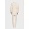 Beige suit with trousers, top and jacket