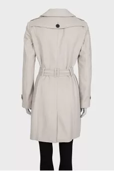 Beige wool and cashmere coat
