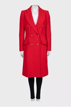 Fitted coat with gold buttons