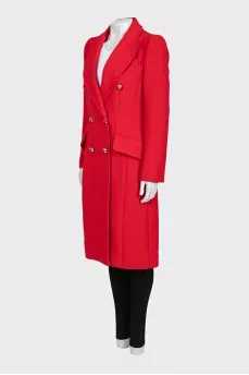 Fitted coat with gold buttons