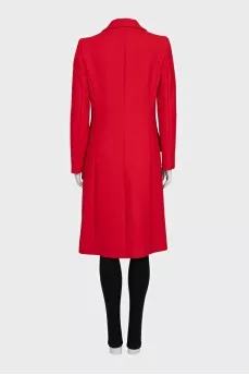 Fitted coat with gold buttons