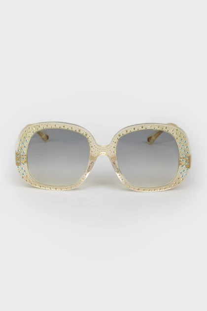 Wayfarer sunglasses beige