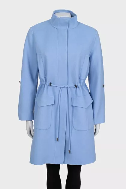 Blue wool coat
