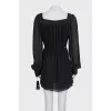 Black dress with tie waist