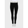 Black leggings with signature print