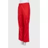 Red sweatpants with logo