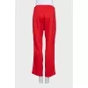 Red sweatpants with logo