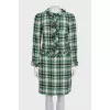 Printed suit with short jacket and skirt