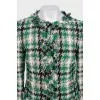 Printed suit with short jacket and skirt