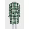 Printed suit with short jacket and skirt