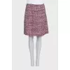 Purple tweed suit with a check print