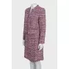 Purple tweed suit with a check print