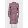 Purple tweed suit with a check print