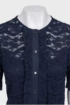 Lace dress with buttons