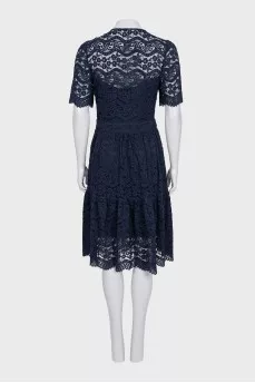 Lace dress with buttons