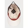 Men's brown cap with branded embroidery