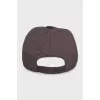Men's brown cap with branded embroidery