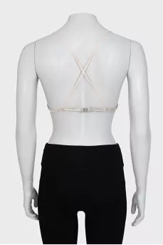 Top decorated with rhinestones