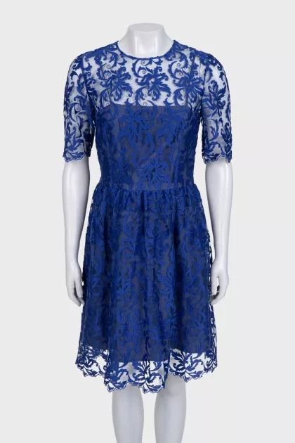 Blue lace dress
