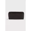 Dark brown embossed wallet