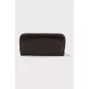 Dark brown embossed wallet