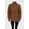 Brown cashmere sweater with tag