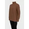 Brown cashmere sweater with tag