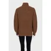 Brown cashmere sweater with tag