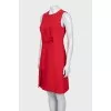 Red dress with a belt