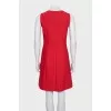 Red dress with a belt