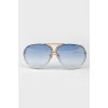 Sunglasses Aviators with a mobile nose bridge