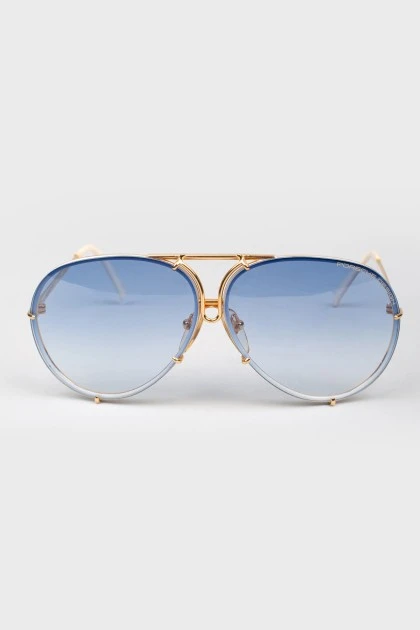 Sunglasses Aviators with a mobile nose bridge