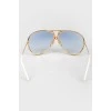 Sunglasses Aviators with a mobile nose bridge
